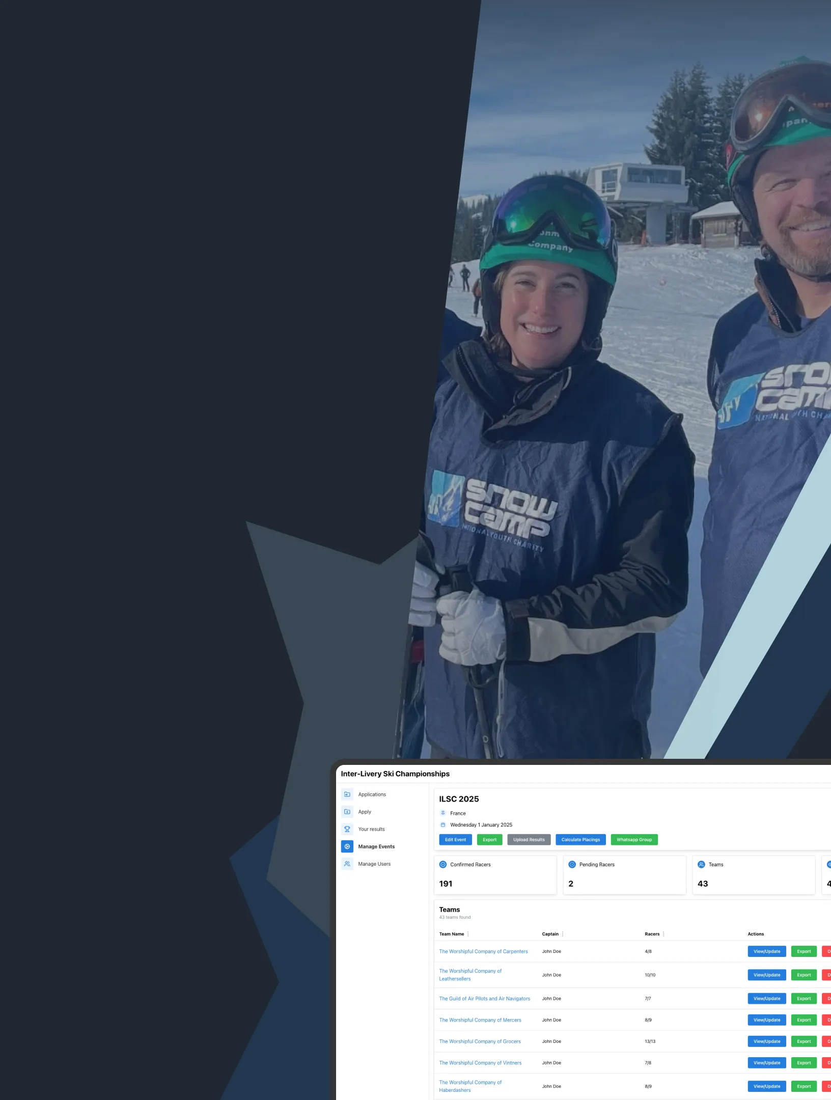 Ski Competition Booking Platform